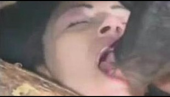 Hot slut smacks a horse in her pussy with a thick dick and gets crazy porn zoo